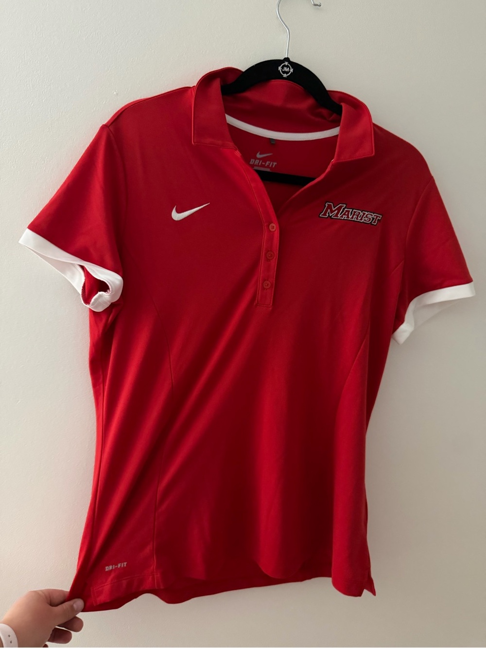 Nike Red Dri-FIT Polo with White Trim
